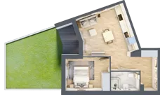 2 pokoje, mieszkanie 45,19 m², parter, oferta nr AA0004, M Bemowo 3, Warszawa, Bemowo, Chrzanów, ul. Szeligowska