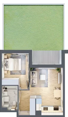 2 pokoje, mieszkanie 37,98 m², parter, oferta nr AA0003, M Bemowo 3, Warszawa, Bemowo, Chrzanów, ul. Szeligowska