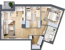 3 pokoje, mieszkanie 59,67 m², piętro 1, oferta nr AB0103, M Bemowo 3, Warszawa, Bemowo, Chrzanów, ul. Szeligowska