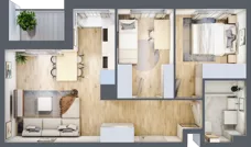 3 pokoje, mieszkanie 55,13 m², piętro 2, oferta nr AA0208, M Bemowo 3, Warszawa, Bemowo, Chrzanów, ul. Szeligowska