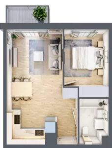 2 pokoje, mieszkanie 40,00 m², piętro 2, oferta nr AA0212, M Bemowo 3, Warszawa, Bemowo, Chrzanów, ul. Szeligowska