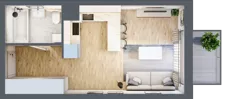 1 pokój, mieszkanie 28,88 m², piętro 2, oferta nr AA0205, Stacja Rembertów, Warszawa, Rembertów, ul. Fiszera 36