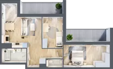 3 pokoje, mieszkanie 65,66 m², piętro 3, oferta nr AB.03.06, Ptasia Vita, Poznań, Grunwald, Grunwald Południe, ul. Ptasia 32