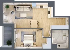 2 pokoje, mieszkanie 55,05 m², piętro 1, oferta nr AB.01.03, Ptasia Vita, Poznań, Grunwald, Grunwald Południe, ul. Ptasia 32