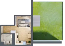 1 pokój, mieszkanie 35,02 m², parter, oferta nr AA.00.01, Ptasia Vita, Poznań, Grunwald, Grunwald Południe, ul. Ptasia 32