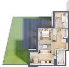 3 pokoje, mieszkanie 59,69 m², parter, oferta nr AB.00.06, Ptasia Vita, Poznań, Grunwald, Grunwald Południe, ul. Ptasia 32