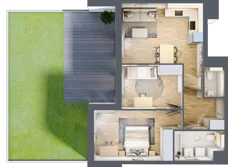 3 pokoje, mieszkanie 60,63 m², parter, oferta nr AB.00.04, Ptasia Vita, Poznań, Grunwald, Grunwald Południe, ul. Ptasia 32