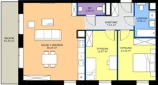 3 pokoje, mieszkanie 76,75 m², piętro 3, oferta nr AA.03.03, Ptasia Vita, Poznań, Grunwald, Grunwald Południe, ul. Ptasia 32