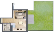1 pokój, mieszkanie 30,09 m², parter, oferta nr AB.00.01, Ptasia Vita, Poznań, Grunwald, Grunwald Południe, ul. Ptasia 32