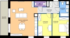 3 pokoje, mieszkanie 76,75 m², piętro 2, oferta nr AA.02.03, Ptasia Vita, Poznań, Grunwald, Grunwald Południe, ul. Ptasia 32