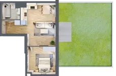 2 pokoje, mieszkanie 44,72 m², parter, oferta nr AA.00.07, Ptasia Vita, Poznań, Grunwald, Grunwald Południe, ul. Ptasia 32
