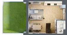 3 pokoje, mieszkanie 63,20 m², parter, oferta nr B3.00.02, Południe Vita etap IV, Gdańsk, Orunia Górna-Gdańsk Południe, ul. Kazimierza Wielkiego 