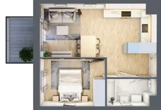 2 pokoje, mieszkanie 35,57 m², piętro 1, oferta nr B3.01.12, Południe Vita etap IV, Gdańsk, Orunia Górna-Gdańsk Południe, ul. Kazimierza Wielkiego 
