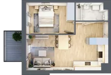 2 pokoje, mieszkanie 38,39 m², piętro 1, oferta nr B3.01.11, Południe Vita etap IV, Gdańsk, Orunia Górna-Gdańsk Południe, ul. Kazimierza Wielkiego 