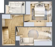 3 pokoje, mieszkanie 74,85 m², piętro 2, oferta nr A/KL2/2/07, Podhalańska Vita, Wrocław, Żerniki, Złotniki, ul. Podhalańska