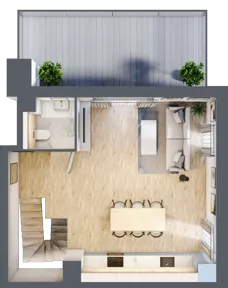 3 pokoje, mieszkanie 74,85 m², piętro 2, oferta nr A/KL2/2/07, Podhalańska Vita, Wrocław, Żerniki, Złotniki, ul. Podhalańska