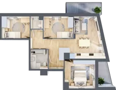 4 pokoje, mieszkanie 67,73 m², piętro 2, oferta nr A/KL1/2/02, Podhalańska Vita, Wrocław, Żerniki, Złotniki, ul. Podhalańska