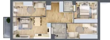 4 pokoje, mieszkanie 68,62 m², piętro 1, oferta nr A/KL2/1/10, Podhalańska Vita, Wrocław, Żerniki, Złotniki, ul. Podhalańska