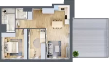 3 pokoje, mieszkanie 60,79 m², piętro 3, oferta nr A/KL2/3/03, Podhalańska Vita, Wrocław, Żerniki, Złotniki, ul. Podhalańska