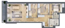 4 pokoje, mieszkanie 84,50 m², piętro 1, oferta nr A/KL1/1/01, Podhalańska Vita, Wrocław, Żerniki, Złotniki, ul. Podhalańska