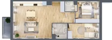 3 pokoje, mieszkanie 69,22 m², piętro 2, oferta nr A/KL2/2/10, Podhalańska Vita, Wrocław, Żerniki, Złotniki, ul. Podhalańska