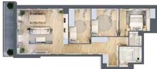 4 pokoje, mieszkanie 84,50 m², piętro 2, oferta nr A/KL1/2/01, Podhalańska Vita, Wrocław, Żerniki, Złotniki, ul. Podhalańska