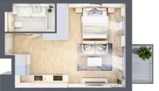 1 pokój, mieszkanie 31,35 m², piętro 2, oferta nr A/KL2/2/05, Podhalańska Vita, Wrocław, Żerniki, Złotniki, ul. Podhalańska