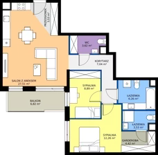 3 pokoje, mieszkanie 77,06 m², piętro 4, oferta nr 130/7, Aleje Praskie VII, Warszawa, Praga Południe, Kamionek, ul. Podskarbińska/ Iławska
