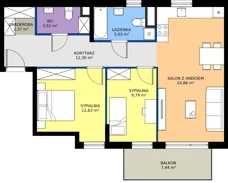 3 pokoje, mieszkanie 70,50 m², piętro 1, oferta nr 065/7, Aleje Praskie VII, Warszawa, Praga Południe, Kamionek, ul. Podskarbińska/ Iławska