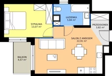 2 pokoje, mieszkanie 45,64 m², piętro 5, oferta nr 090/7, Aleje Praskie VII, Warszawa, Praga Południe, Kamionek, ul. Podskarbińska/ Iławska