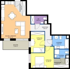 3 pokoje, mieszkanie 77,06 m², piętro 1, oferta nr 103/7, Aleje Praskie VII, Warszawa, Praga Południe, Kamionek, ul. Podskarbińska/ Iławska