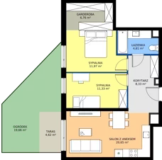 3 pokoje, mieszkanie 63,85 m², parter, oferta nr 096/7, Aleje Praskie VII, Warszawa, Praga Południe, Kamionek, ul. Podskarbińska/ Iławska