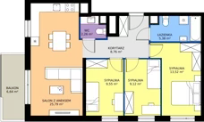 4 pokoje, mieszkanie 74,38 m², piętro 4, oferta nr 086/7, Aleje Praskie VII, Warszawa, Praga Południe, Kamionek, ul. Podskarbińska/ Iławska