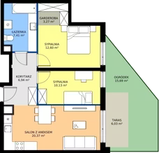 3 pokoje, mieszkanie 60,72 m², parter, oferta nr 056/7, Aleje Praskie VII, Warszawa, Praga Południe, Kamionek, ul. Podskarbińska/ Iławska