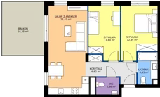 3 pokoje, mieszkanie 64,06 m², piętro 1, oferta nr 106/7, Aleje Praskie VII, Warszawa, Praga Południe, Kamionek, ul. Podskarbińska/ Iławska