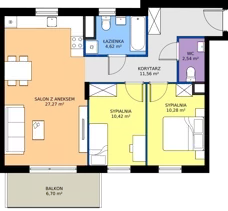 3 pokoje, mieszkanie 66,69 m², piętro 4, oferta nr 129/7, Aleje Praskie VII, Warszawa, Praga Południe, Kamionek, ul. Podskarbińska/ Iławska