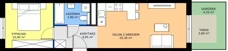 2 pokoje, mieszkanie 40,01 m², piętro 1, oferta nr D.106, Centralna Vita etap III, Kraków, Czyżyny, ul. Ciesielskiego