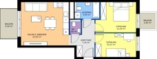 3 pokoje, mieszkanie 57,68 m², piętro 2, oferta nr D.046, Centralna Vita etap III, Kraków, Czyżyny, ul. Ciesielskiego