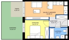 2 pokoje, mieszkanie 35,22 m², parter, oferta nr D.004, Centralna Vita etap III, Kraków, Czyżyny, ul. Ciesielskiego