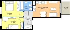 3 pokoje, mieszkanie 51,60 m², piętro 1, oferta nr D.010, Centralna Vita etap III, Kraków, Czyżyny, ul. Ciesielskiego