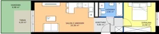2 pokoje, mieszkanie 40,01 m², piętro 1, oferta nr D.106, Centralna Vita etap III, Kraków, Czyżyny, ul. Ciesielskiego