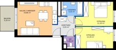 3 pokoje, mieszkanie 56,48 m², piętro 1, oferta nr D.078, Centralna Vita etap III, Kraków, Czyżyny, ul. Ciesielskiego