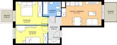 3 pokoje, mieszkanie 51,60 m², piętro 4, oferta nr D.028, Centralna Vita etap III, Kraków, Czyżyny, ul. Ciesielskiego