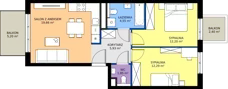 3 pokoje, mieszkanie 56,48 m², piętro 6, oferta nr D.098, Centralna Vita etap III, Kraków, Czyżyny, ul. Ciesielskiego