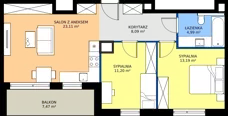 3 pokoje, mieszkanie 60,58 m², piętro 1, oferta nr 004/10, Aleje Praskie X, Warszawa, Praga Południe, Kamionek, ul. Drwęcka