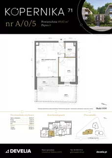 2 pokoje, mieszkanie 49,02 m², parter, oferta nr A/0/5, Kopernika 71, Gdynia, Redłowo, ul. Mikołaja Kopernika
