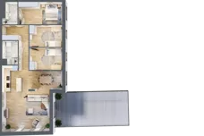 4 pokoje, mieszkanie 100,50 m², piętro 1, oferta nr B.7, Apartamenty Kapitanat bud. B, Gdańsk, Śródmieście, ul. Stępkarska / Wiosny Ludów
