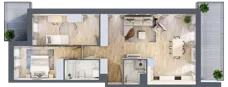 3 pokoje, mieszkanie 75,09 m², piętro 2, oferta nr B.27, Apartamenty Kapitanat bud. B, Gdańsk, Śródmieście, ul. Stępkarska / Wiosny Ludów