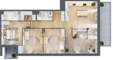 4 pokoje, mieszkanie 122,87 m², piętro 4, oferta nr B.41, Apartamenty Kapitanat bud. B, Gdańsk, Śródmieście, ul. Stępkarska / Wiosny Ludów