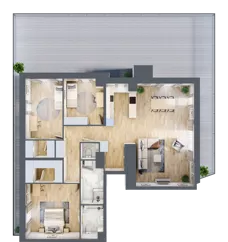 4 pokoje, mieszkanie 116,14 m², piętro 5, oferta nr B.51, Apartamenty Kapitanat bud. B, Gdańsk, Śródmieście, ul. Stępkarska / Wiosny Ludów